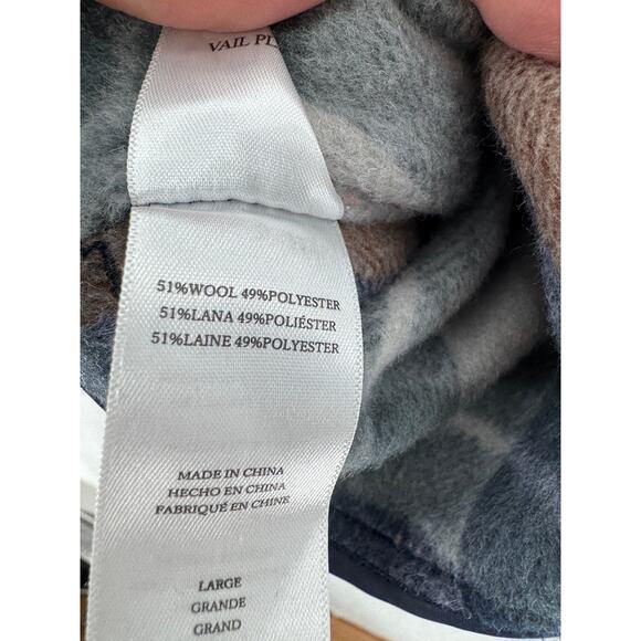 RAILS Womans Jacket Sheffi Vail Wool Blend Plaid Blue Brown Cropped Coat Large - Picture 7 of 9